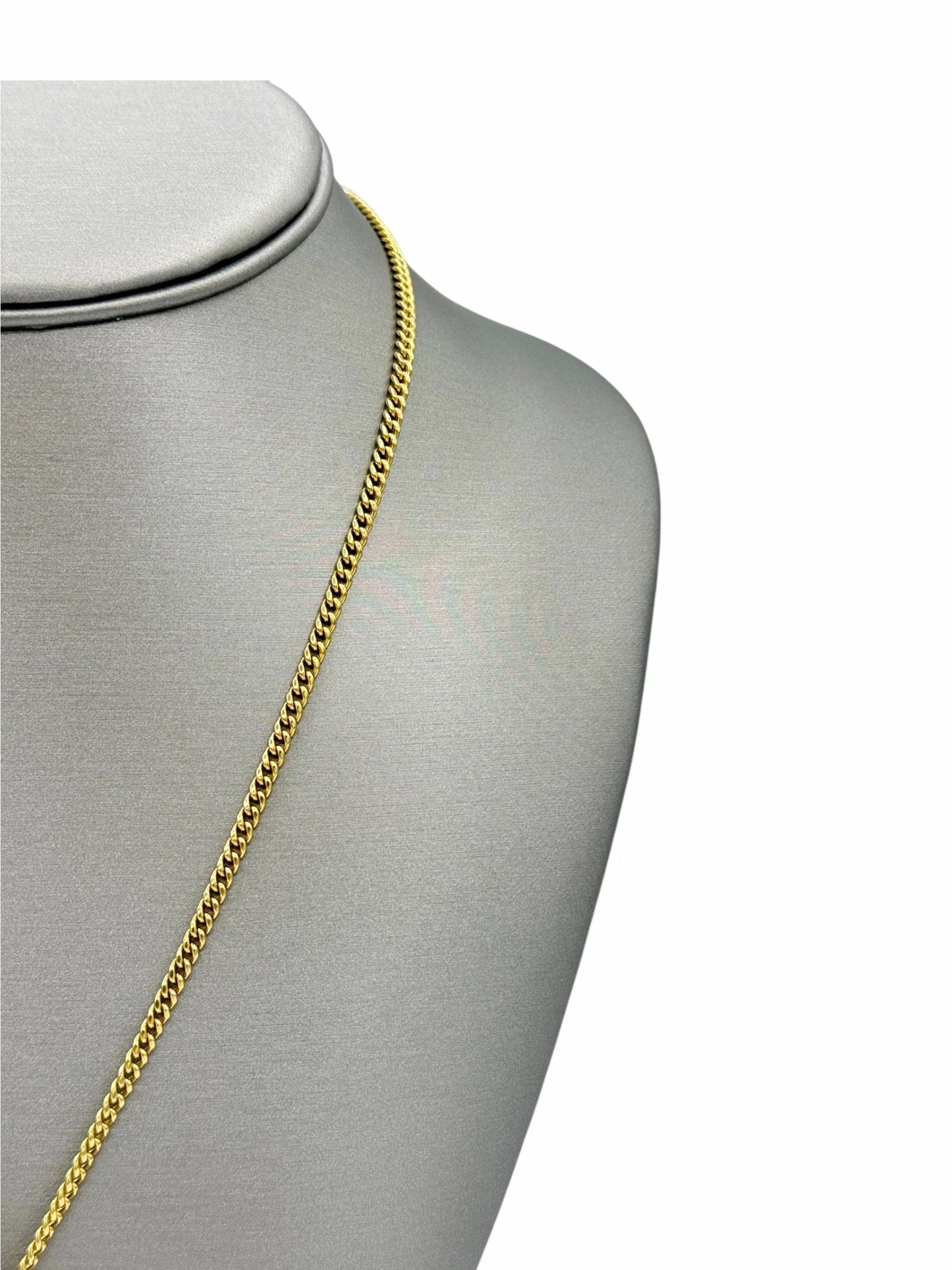 New 14K CZ Last Supper Pendant & Miami Cuban Chain